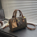 Premium Boston bag pillow bag women's retro European station crossbody texture shoulder crossbody bag