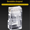 50 PCs RJ45 Connector Cat6 Connector Network Unshielded RJ45 Perforated Crystal Head Network Cable