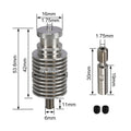 E3D V6 Heatbreak Heatsink Kit Titanium Alloy Bi-Metal Throat For Kingroon KP3S KP3S Pro S1 KP5L 3D Printer Parts Accessories