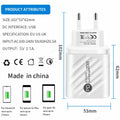 PD 20W USB C Charger Fast Charging Type C Wall Charger For iPhone 14 Samsung Xiaomi Huawei Digital Display Phone Charger Adapter