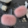 Women Real Raccoon Fur Slides Fluffy Luxury Furry Open Toe Slippers Indoor Outdoor Summer Sandals Non Slip Soft Comfy Sole Cozy