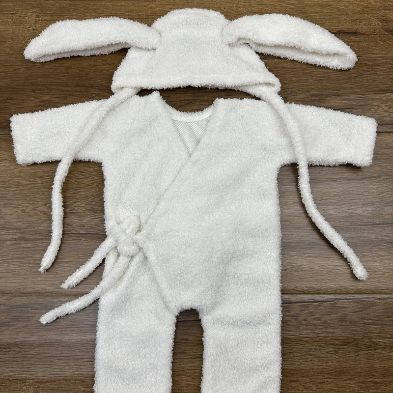 0-12 Months Baby Bunny  Rabbit Outfit Newborn Photography Props  Jumpers Baby Photo Shoot Clothing