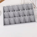 18 Grids Velvet Jewelry Display Stackable Exquisite Jewellery Holder Portable Ring Earrings Necklace Organizer Box