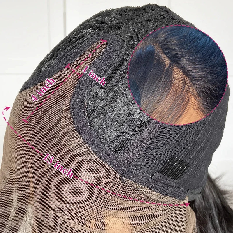 Brazilian Straight Bob Lace Front Bob Wigs With Bang Sleek Remy Human Hair Bob Wigs For Black Women Natural Easy Part Lace Wigs