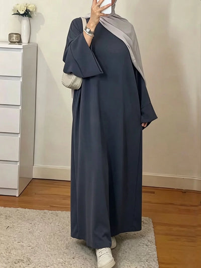Muslim Abaya Dress for Women Solid Color Loose Long | SAMAG