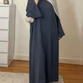 Muslim Abaya Dress for Women Solid Color Loose Long | SAMAG