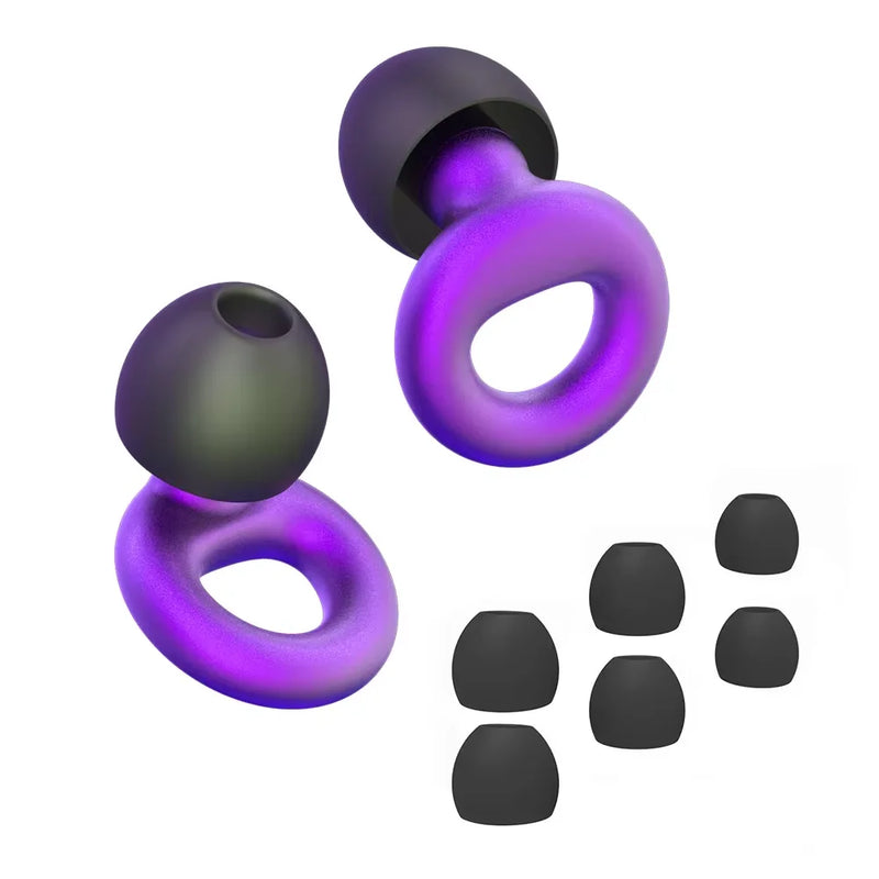 Quiet Ear Plugs for Noise Reduction – Super Soft, Reusable Hearing Protection for Sleep,Swim, Work 8 Ear Tips in XS/S/M/L