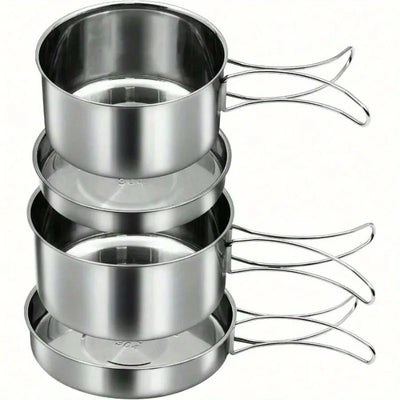 Lightweight Camping Cookware Stainless Steel Pots | SAMAG