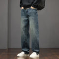 Men's Vintage-Washed Straight-Leg Jeans Fall/Winter | SAMAG