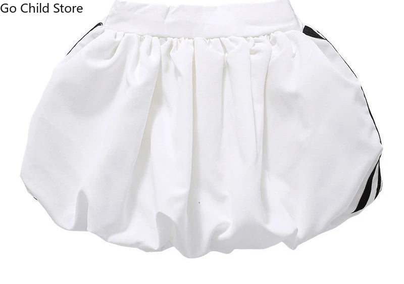 Girls K - pop Off Shoulder Crop Top Tutu Skirt Kids Hip Hop - View 20 | SAMAG