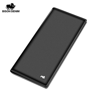 BISON DENIM Genuine Leather Long Wallet Business Men's | SAMAG