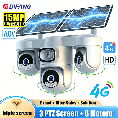 15MP 4G AOV Wireless Solar Camera 4G Sim Card CCTV Auto | SAMAG