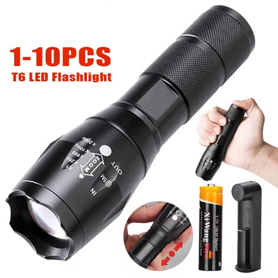 High Power T6 LED Flashlights Camping Torch 5 Light Modes | SAMAG