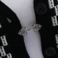 1 Pair Vintage Sweater Swirl Clip Cape Cloak Clips for Dress Retro Cardigan Clip Shawl Clasp Shirt Button Clip for Girl Women
