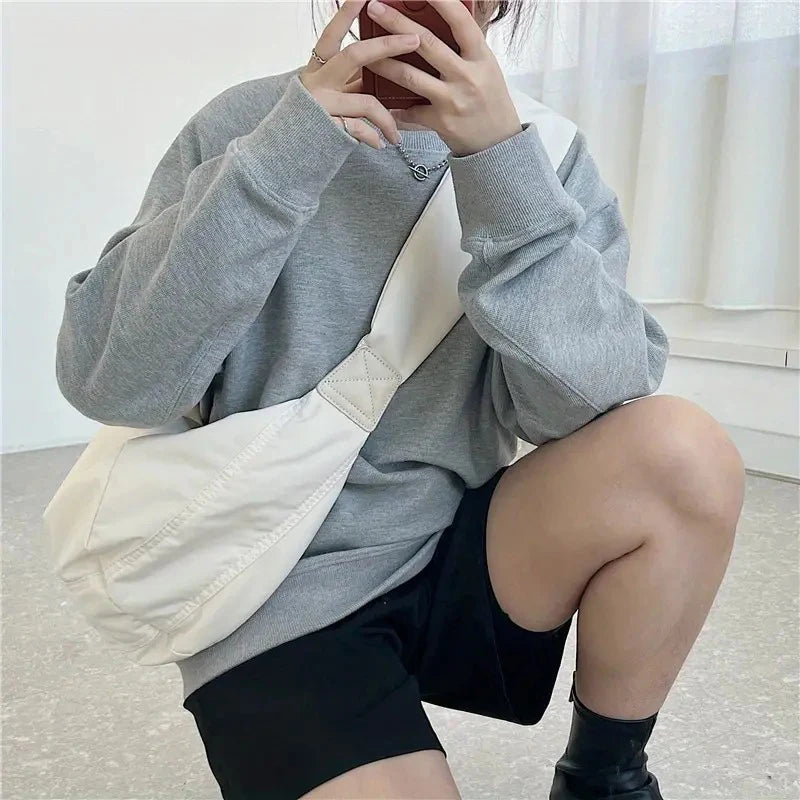 Fashion Summer Large Capacity Casual Nylon Women Shoulder Bag Simple Shopper Hobos Bag Youth Crossbody Shoulder Bag