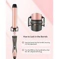 5 In 1 Curling Iron Wand Set, Instant Heating, With 4 Ceramic Barrels And 1 Curling Iron Brush