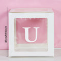Transparent Letter Balloon Box Baby Shower Decorations Happy Birthday Wedding EID Decor 1st Birthday Party Supplies Balloon Box
