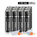 PALO 3400mWh Li-ion 1.5V AA and AAA Rechargeable Batteries with 8-channel magnetic flip charger for 1.5V 2A 3A Lithium Batteries