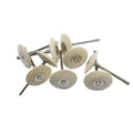 10PCS Jewelry Polishing Wheel Cloth Cotton Wool Brass Steel Wire Abrasive Brush For Rotary Tools 2.35 Shank