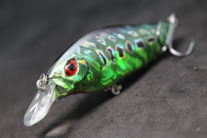 wLure Crankbait Fishing Lure 13g 9cm Medium Size 1-2 Meter Depth 3D Hard Vivid Eyes Tight Wobbler and High Frequent Action C735
