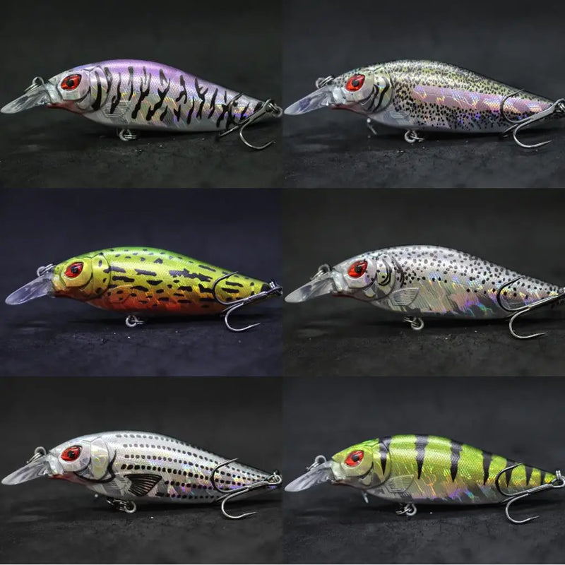 wLure Crankbait Fishing Lure 13g 9cm Medium Size 1-2 Meter Depth 3D Hard Vivid Eyes Tight Wobbler and High Frequent Action C735
