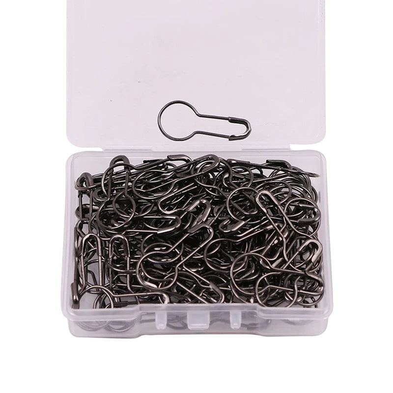 100pcs/set Metal Gourd Pins Bulb Safety Pins with Box for Quilting Sewing DIY Crafting Calabash Pins Knitting Stitch Marker