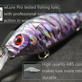 wLure Crankbait Fishing Lure 13g 9cm Medium Size 1-2 Meter Depth 3D Hard Vivid Eyes Tight Wobbler and High Frequent Action C735