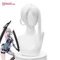 L-email wig NieR Kaine Cosplay Wig NieR RepliCant Cosplay Sliver White Braided Wigs with Bangs Synthetic Hair Heat Resistant