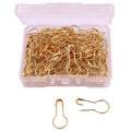 100pcs/set Metal Gourd Pins Bulb Safety Pins with Box for Quilting Sewing DIY Crafting Calabash Pins Knitting Stitch Marker