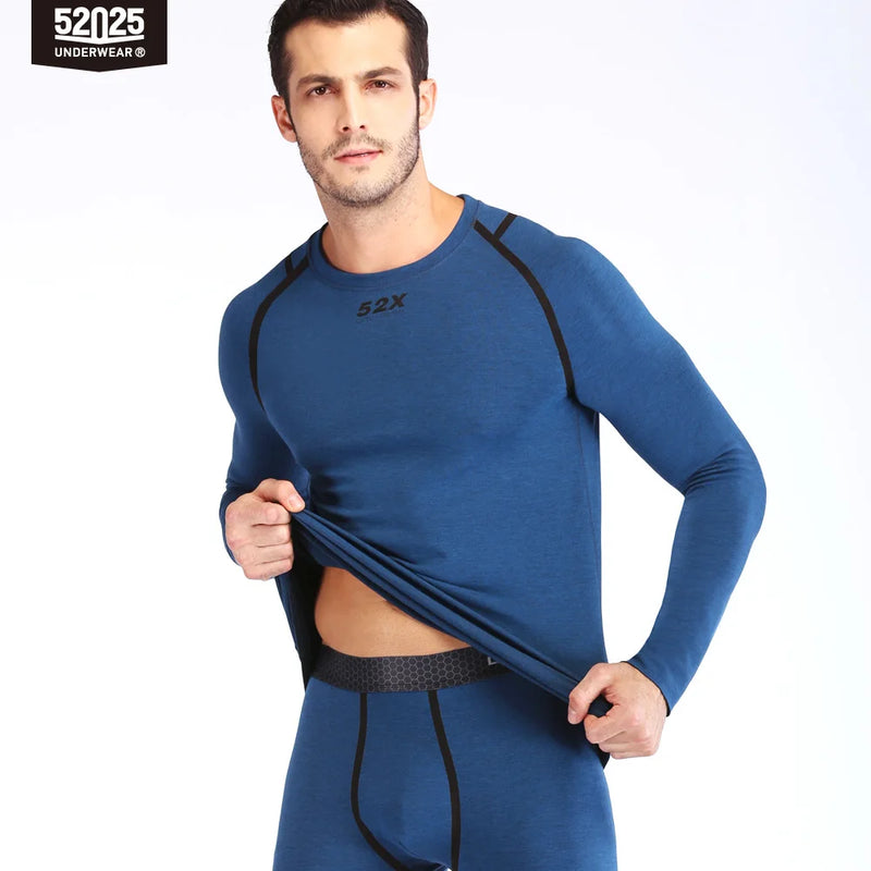 52025 Premium Carbon Fiber Warm Thermal Underwear Set – Fluffy Fleece Lining, Cozy Warmth and Winter Comfort