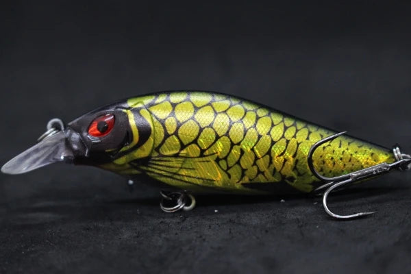 wLure Crankbait Fishing Lure 13g 9cm Medium Size 1-2 Meter Depth 3D Hard Vivid Eyes Tight Wobbler and High Frequent Action C735