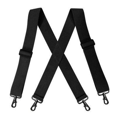 Heavy Duty Suspenders Big Tall 5cm Wide with 4 Swivel Hook Belt Loop X Back Work Braces Adjustable Elastic for Men | SAMAG