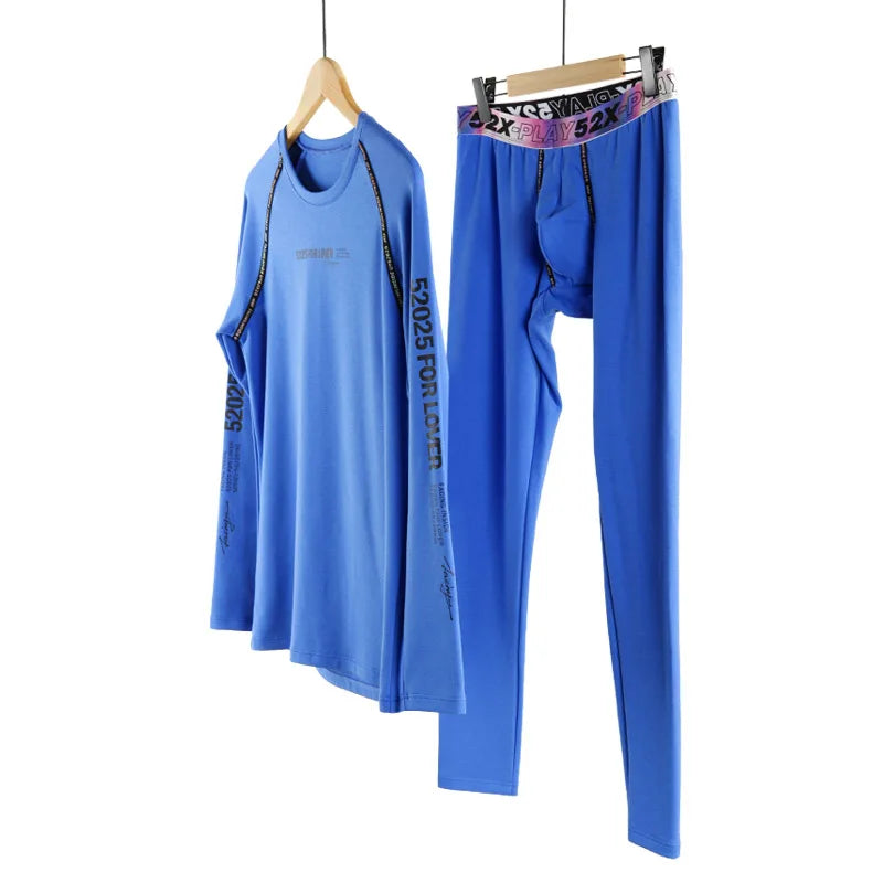 52025 Fleece-Lined Thermal Underwear – Cotton Viscose Base Layer with Body-Contouring Fit, Soft Stretch and Winter Warmth