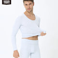 52025 Men’s & Women’s Thermal Underwear – High-Waist, Fleece-Lined, Soft Cotton Long Johns in Light Colours, Warm & Comfortable
