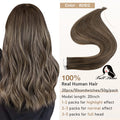 Full Shine Tape In Hair Extensions Human Hair 100% Remy Natural Human Hair Seamless Skin Weft Seamless Color Glue For Women