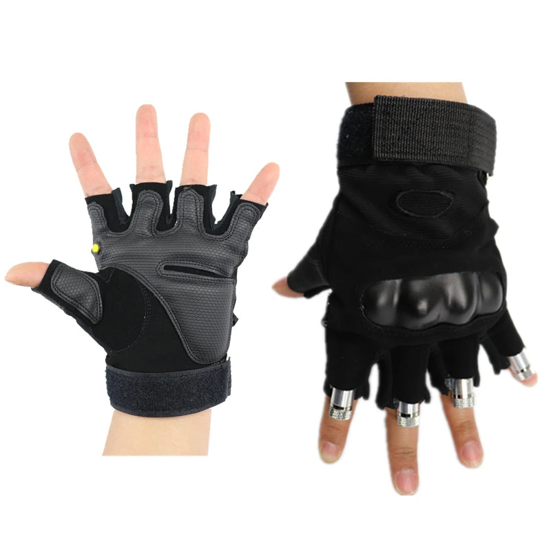 Multi - Line Green Laser Gloves LED Lazer Mitten Ray Rave - View 6 | SAMAG