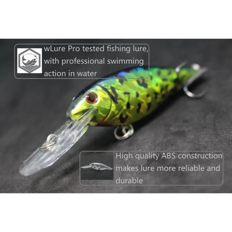 wLure Jerkbait Fishing Lure 11g 9.5cm 2.5 Meter Diving Crankbait Very Tight Wobbler with Darting 20 Colors C187