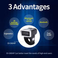 QR Code 1D/2D Ring Scanner Wearable Scanner Finger Barcode Reader Bluetooth Barcode Scanner Portable Bar code Scanner PDF Code