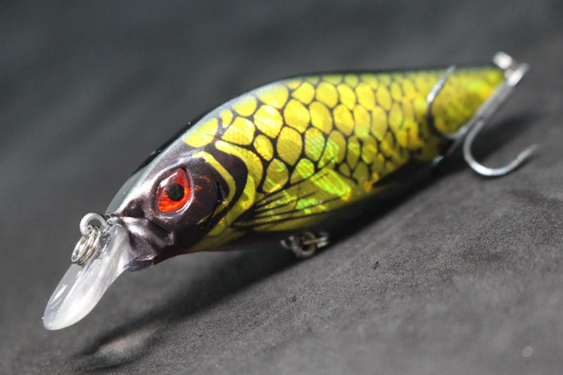 wLure Crankbait Fishing Lure 13g 9cm Medium Size 1-2 Meter Depth 3D Hard Vivid Eyes Tight Wobbler and High Frequent Action C735
