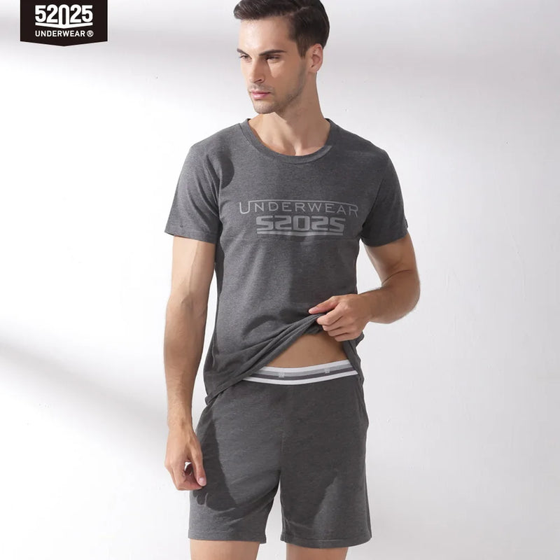 52025 Men's Cotton Modal Pajama Set – Ultra-Soft Breathable Sleepwear with Lightweight Comfort, Modern Fit and Relaxed Feel