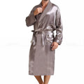 Mens  Silk Satin Pajamas Sleepwear  Robe  Robes Bathrobe Nightgown  S~3XL