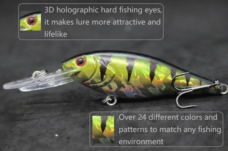 wLure Jerkbait Fishing Lure 11g 9.5cm 2.5 Meter Diving Crankbait Very Tight Wobbler with Darting 20 Colors C187