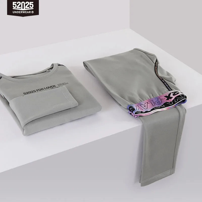 52025 Fleece-Lined Thermal Underwear – Cotton Viscose Base Layer with Body-Contouring Fit, Soft Stretch and Winter Warmth