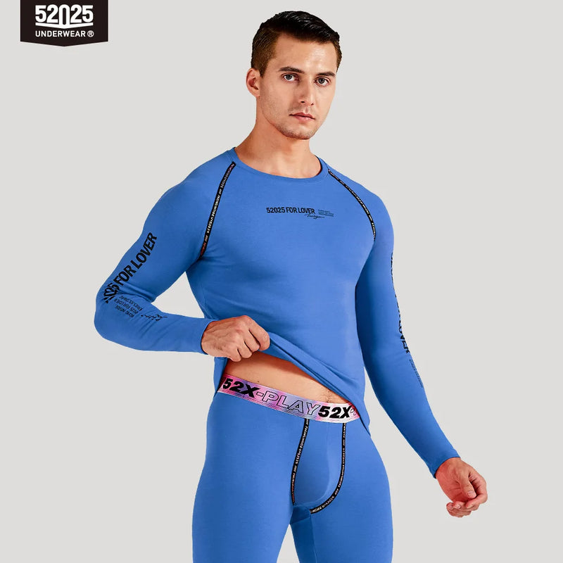 52025 Fleece-Lined Thermal Underwear – Cotton Viscose Base Layer with Body-Contouring Fit, Soft Stretch and Winter Warmth