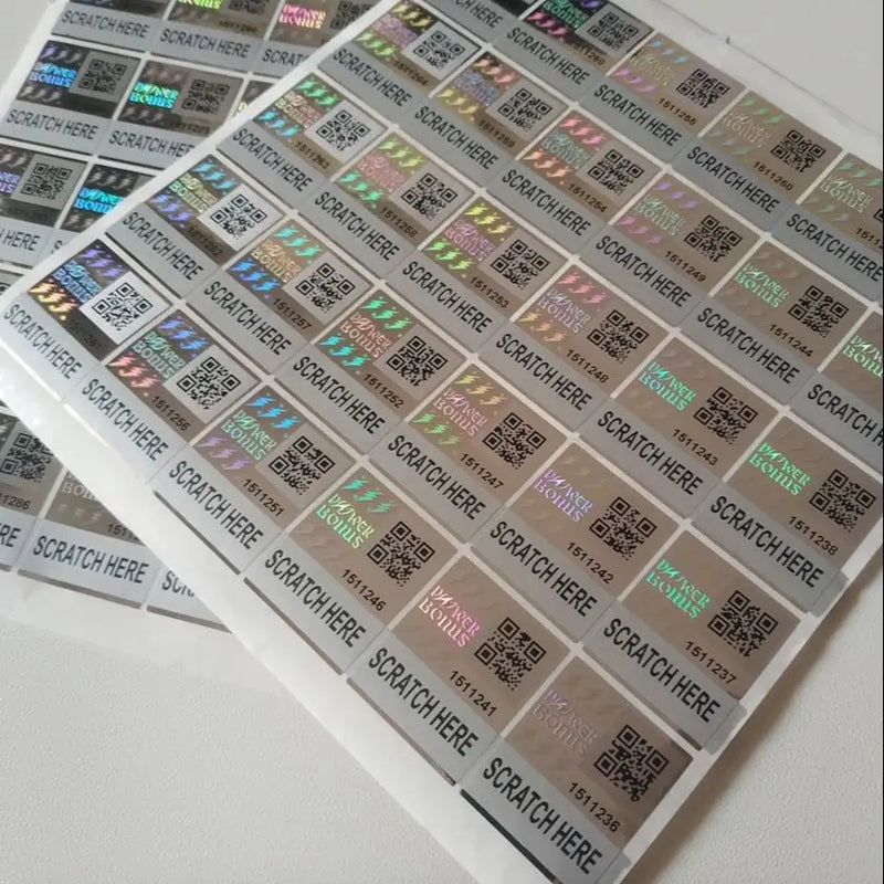 Card Security Sticker Custom Hologram Authenticity Genuine Seal Anti-fake Secure Skin Anti-counterfeit ID label