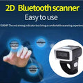QR Code 1D/2D Ring Scanner Wearable Scanner Finger Barcode Reader Bluetooth Barcode Scanner Portable Bar code Scanner PDF Code