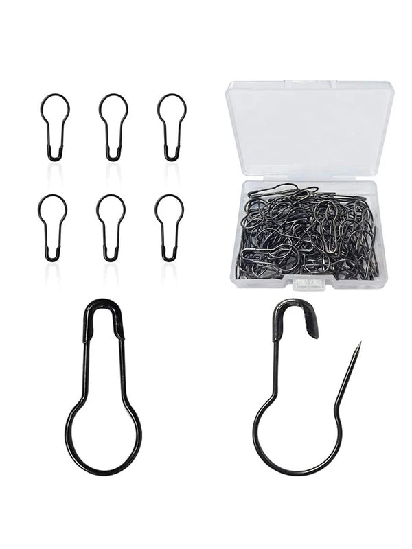 100pcs/set Metal Gourd Pins Bulb Safety Pins with Box for Quilting Sewing DIY Crafting Calabash Pins Knitting Stitch Marker