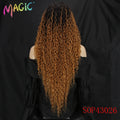 Magic Synthetic Lace Wig Wave Wigs Omber Blonde Wig High Temperature Fiber Curly Hair Wigs For Women Cosplay Lace Front Wig