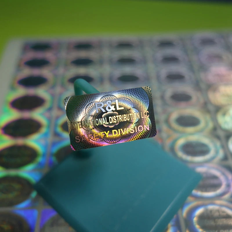 Card Security Sticker Custom Hologram Authenticity Genuine Seal Anti-fake Secure Skin Anti-counterfeit ID label