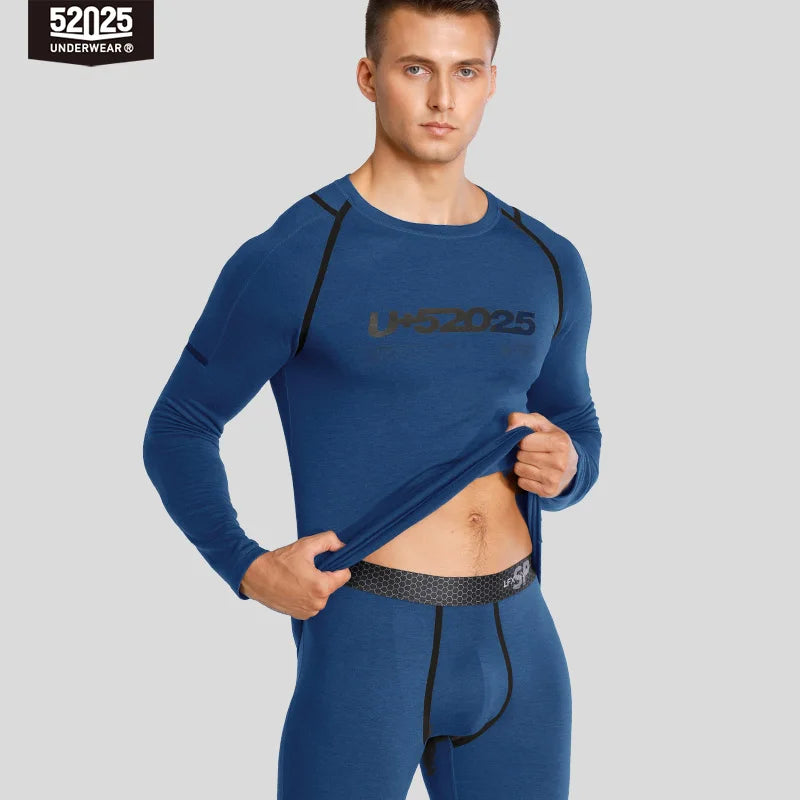 52025 Premium Warm Thermal Underwear – Fleece-lined, Stylish with Superior Warmth. Advanced Insulation & Supreme Comfort